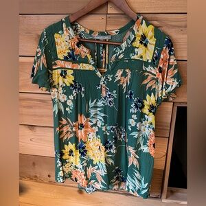 Breezy Floral Green Top by Daniel Rainn